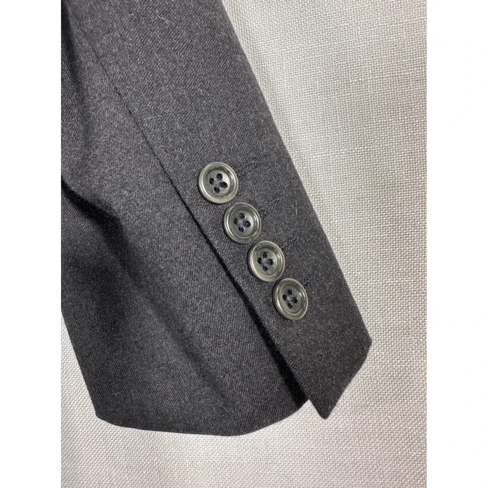 Banana Republic‎ Mens 42R Wool Blazer Charcoal Gray 2 Button Suit Jacket
